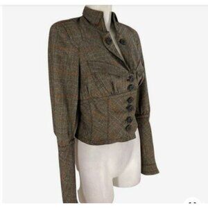 ❤️- BYRON LARS Jacket/Blazer Cropped Plaid size 8❤️❤️
